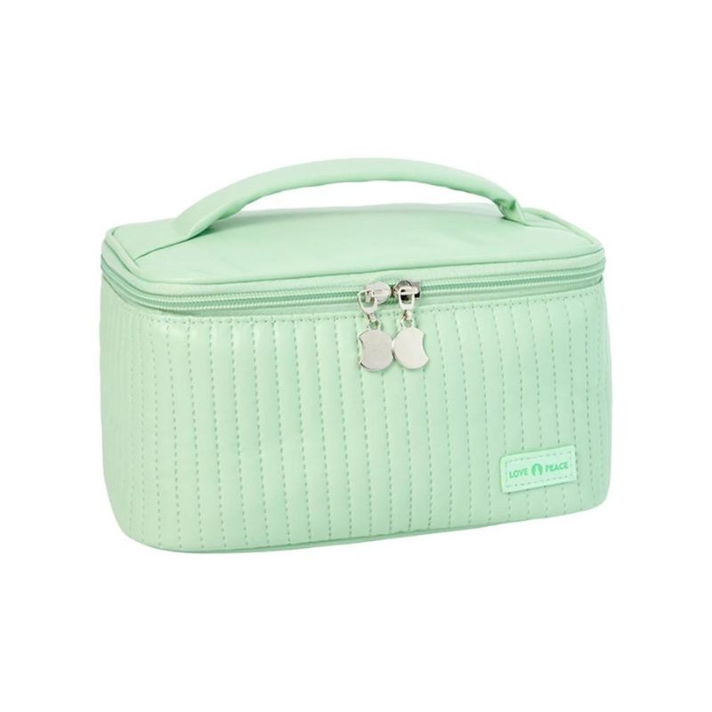 grande trousse de toilette matelassée coloris vert