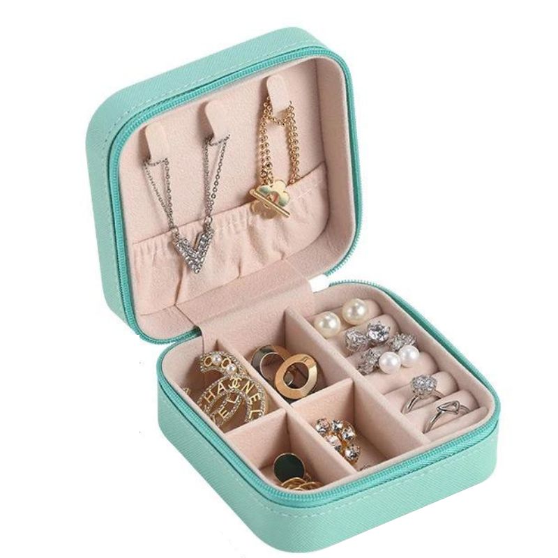 Pochette à Bijoux de Voyage coloris vert clair