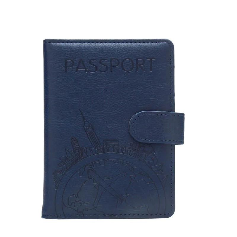 pochette de passeport coloris bleu