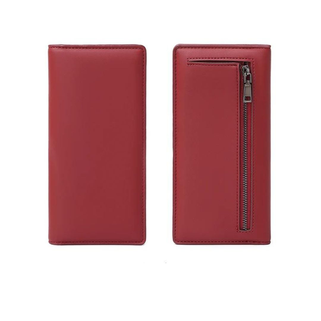 pochette de voyage pour billets et documents couleur rouge