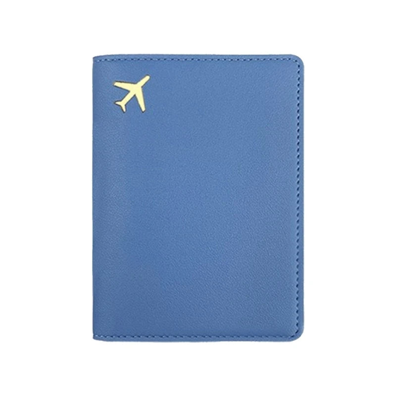 pochette passeport personnalisable vue de face coloris bleu