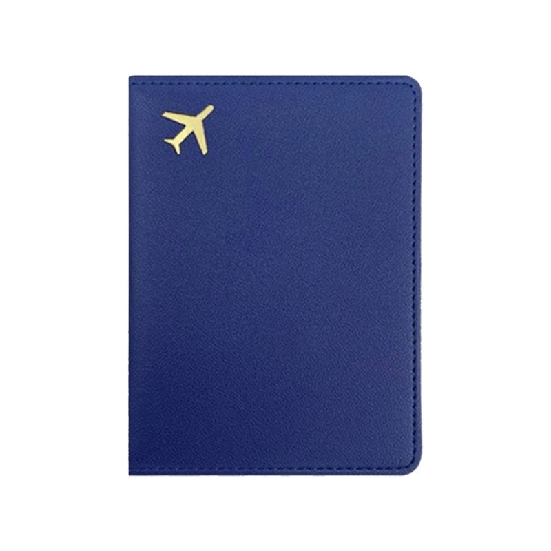 pochette passeport personnalisable vue de face coloris bleu foncé