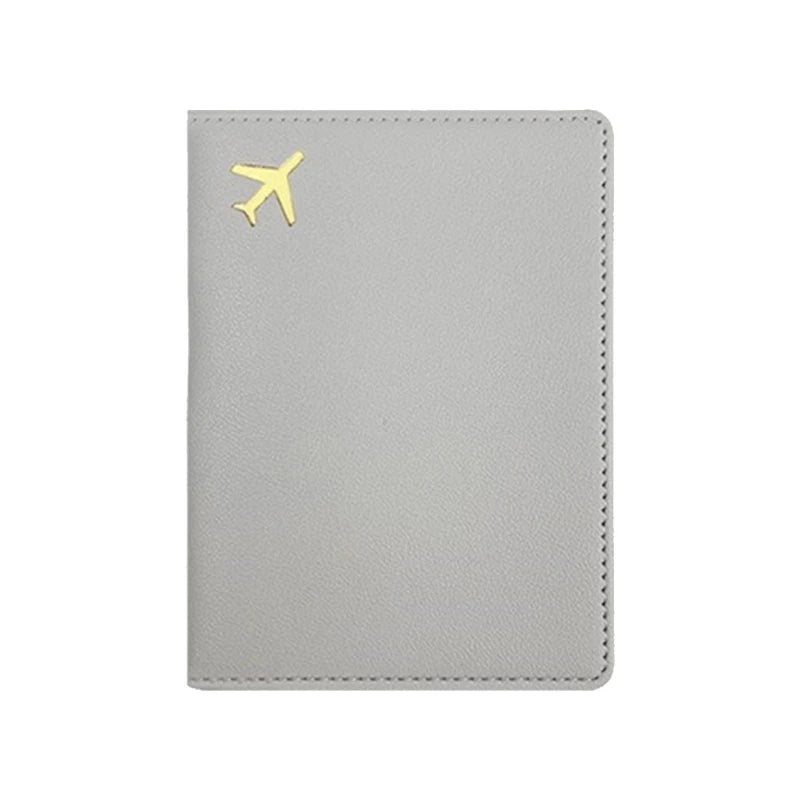 pochette passeport personnalisable vue de face coloris gris