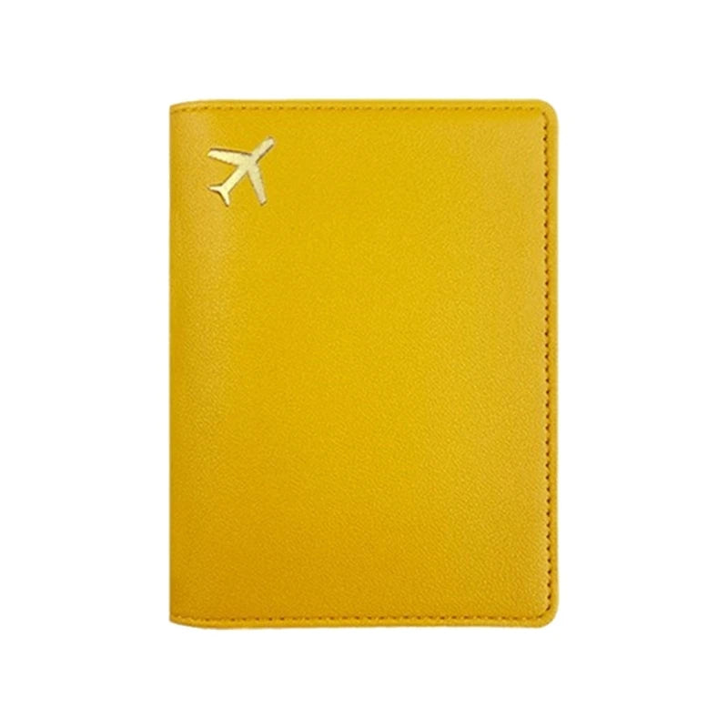 pochette passeport personnalisable vue de face coloris jaune