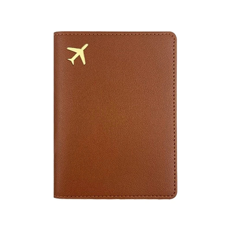 pochette passeport personnalisable vue de face coloris marron