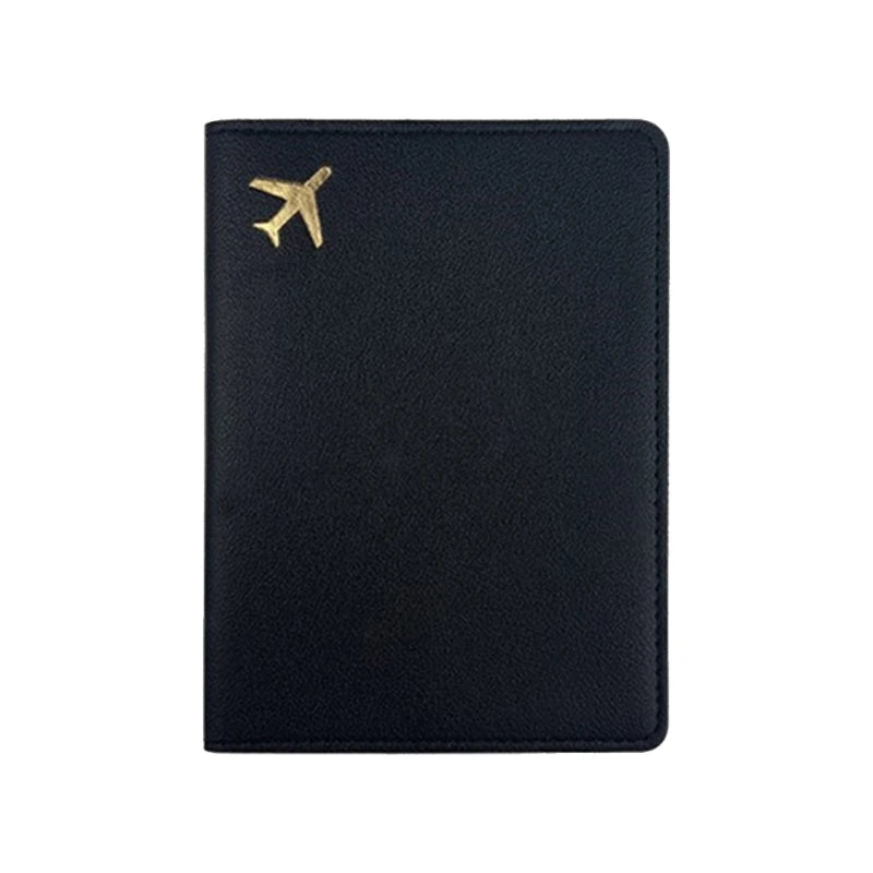pochette passeport personnalisable vue de face coloris noir