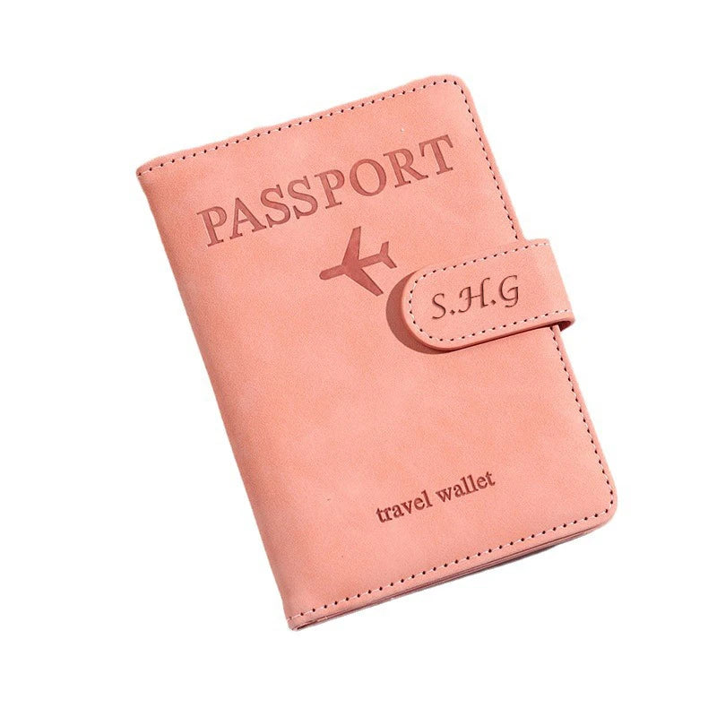 pochette passeport personnalisable personnalisé avec des initiales