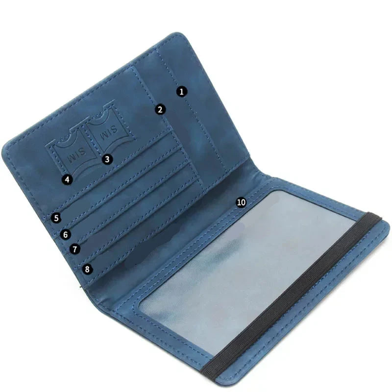 porte passeport RFID personnalisé coloris bleu vue de l'intérieur