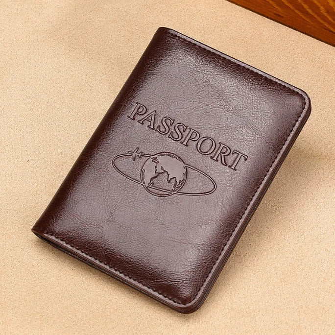 protège passeport original couleur marron foncé