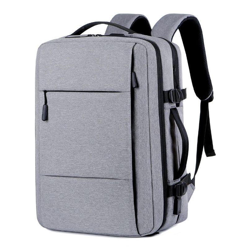 sac à dos 45 36 20 gris clar vue de profil