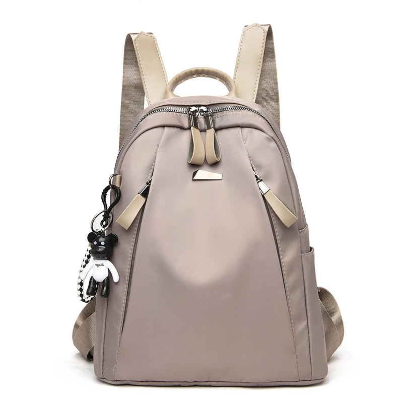 sac à dos anti pickpocket pour femme gris vue de face