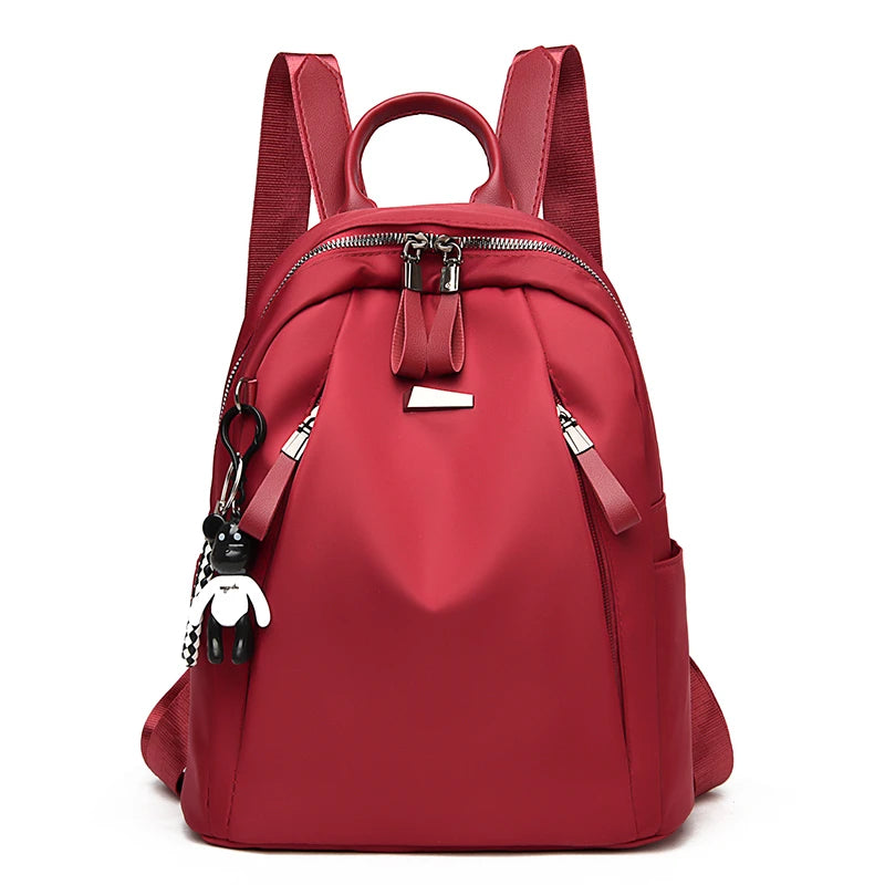 sac à dos anti pickpocket pour femme rouge vue de face