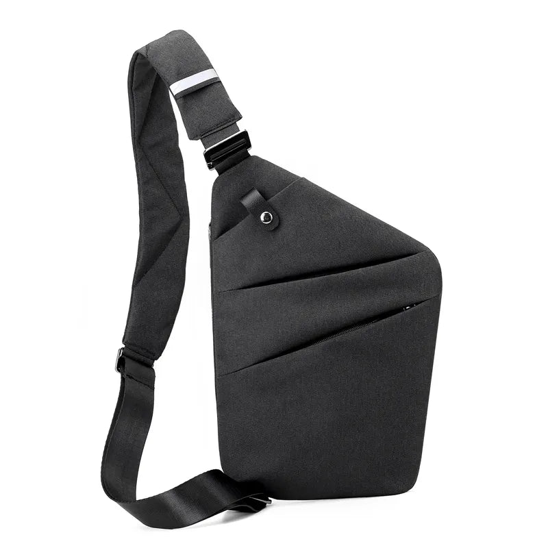 sac bandoulière antivol noir pour épaule gauche