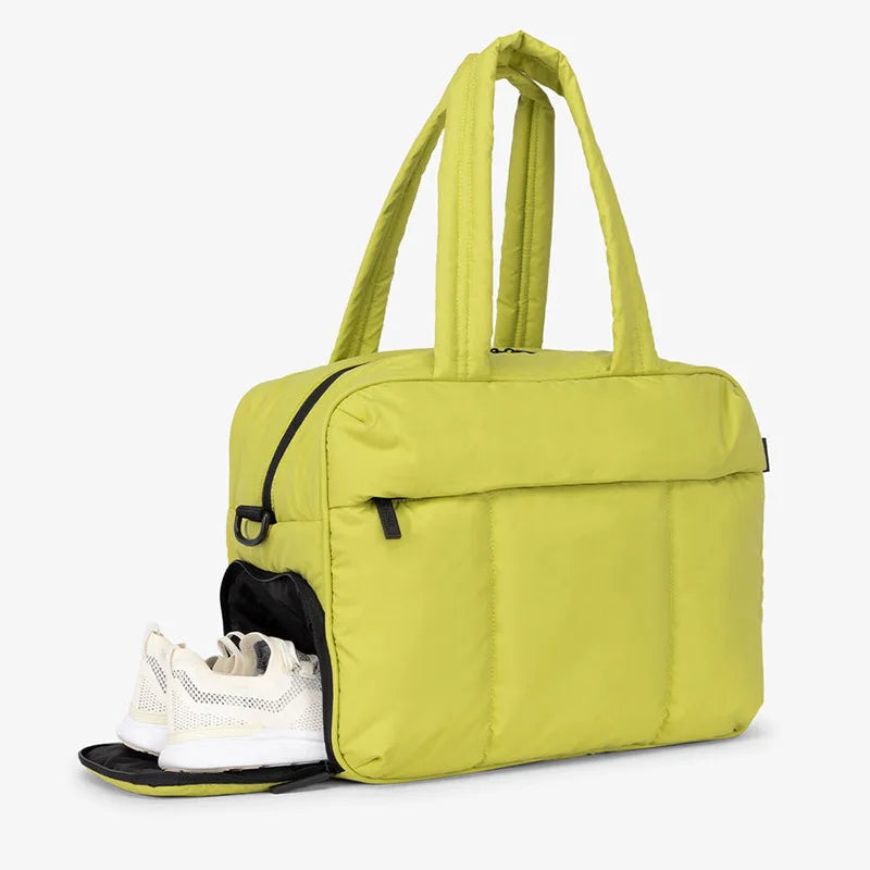 sac de voyage matelasse couleur jaune