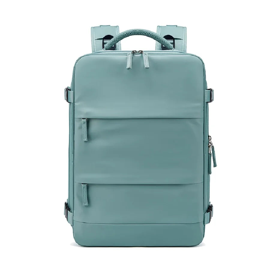 sac à dos avec compartiment pour chaussures bleu ciel vue de face