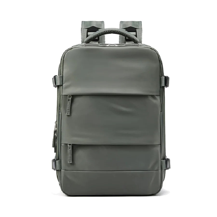 sac à dos avec compartiment pour chaussures gris foncé vue de profil