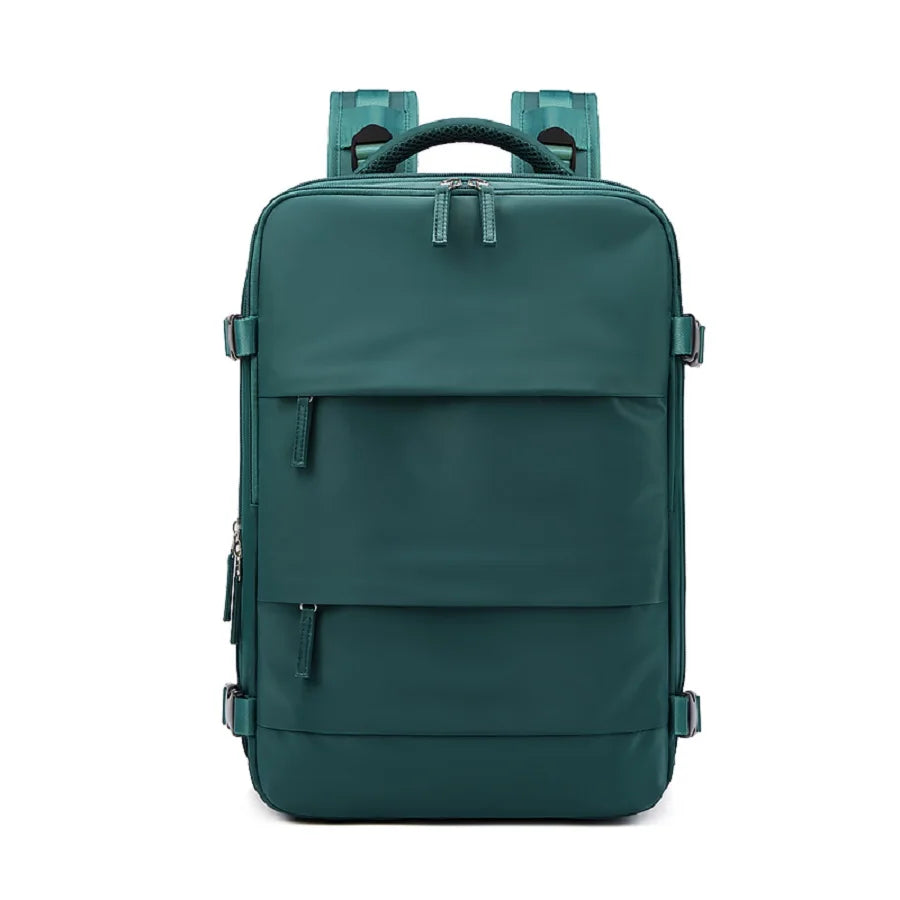 sac à dos avec compartiment pour chaussures vert vue de face