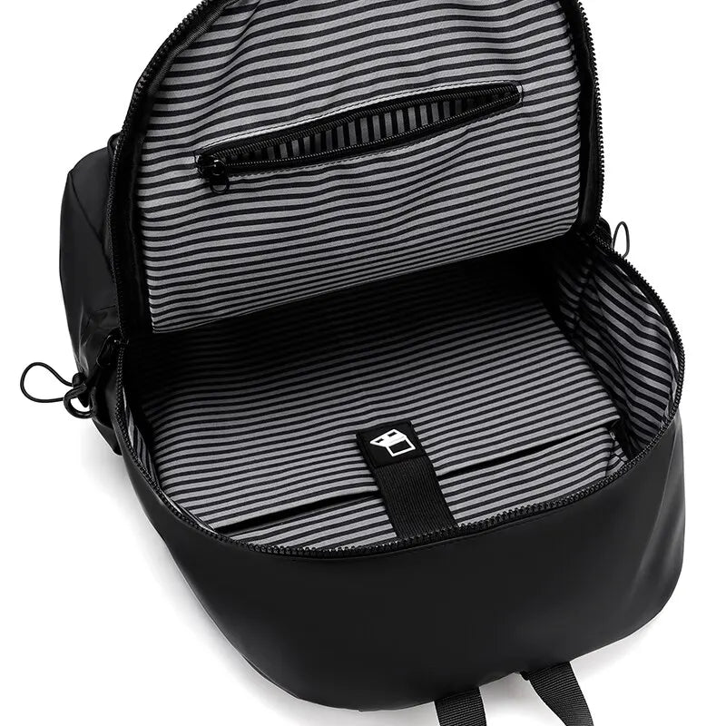 sac à dos multi compartiment homme noir vue de l'intérieur