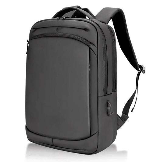 sac à dos pour ordinateur en voyage d'affaires couleur noir vue de profil