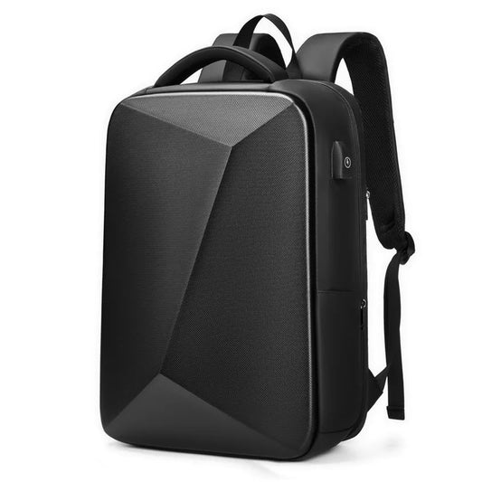 sac à dos rigide homme noir vue de profil