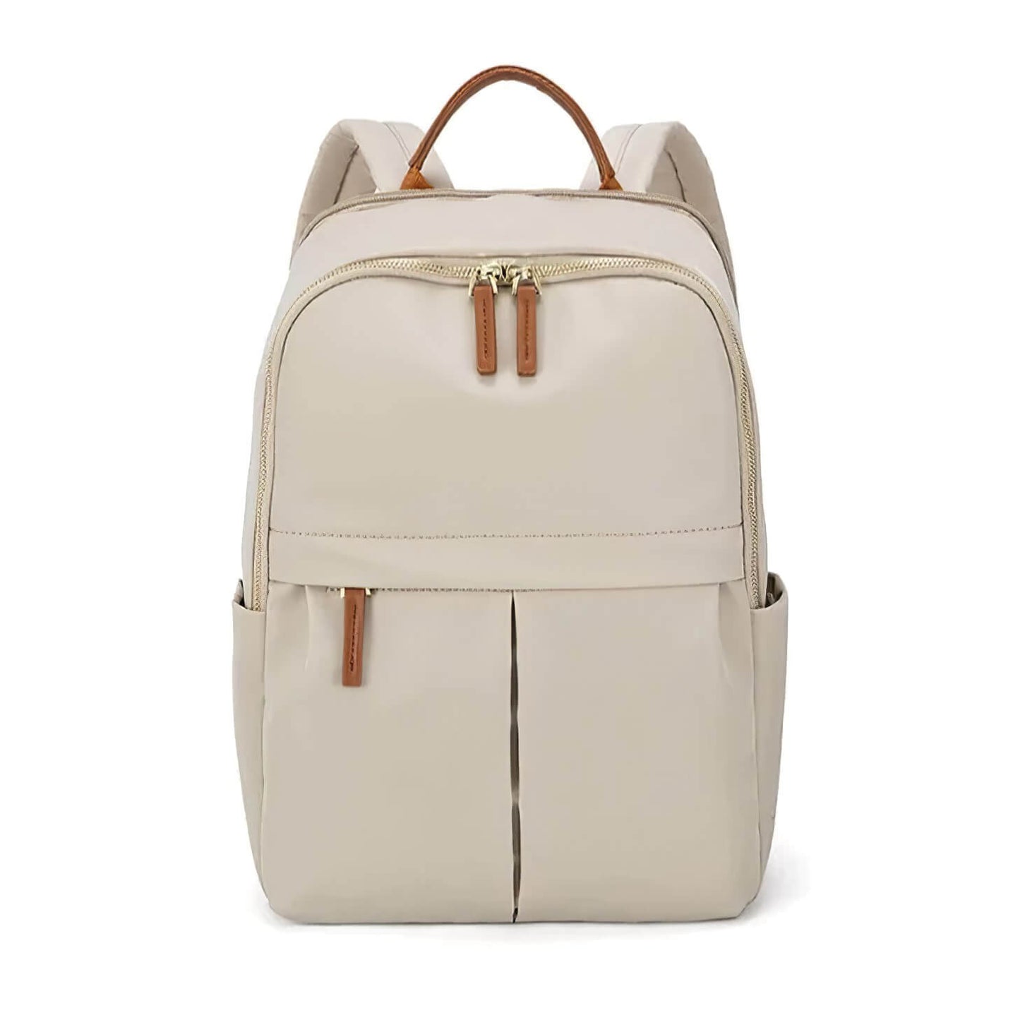 sac à dos de ville pour femme léger couleur beige vue de face