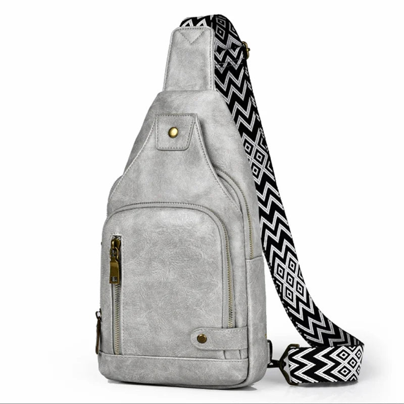 sac de poitrine pour femme tendance coloris blanc vue de face