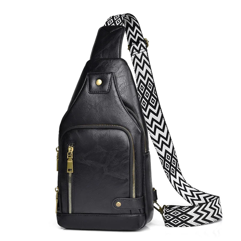 sac de poitrine femme tendance coloris noir vue de face
