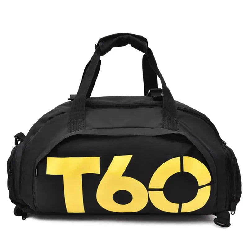 sac de sport avec compartiment chaussure jaune vue de face