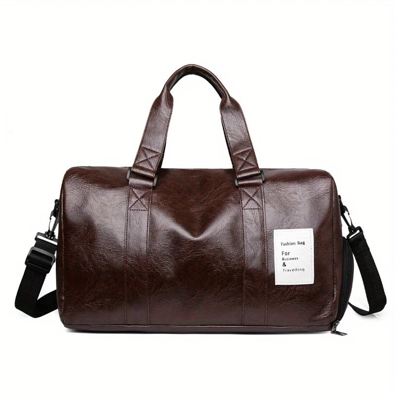 sac de sport vintage vue de face coloris marron