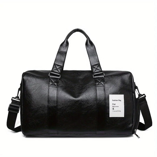 sac de sport vintage vue de face coloris noir