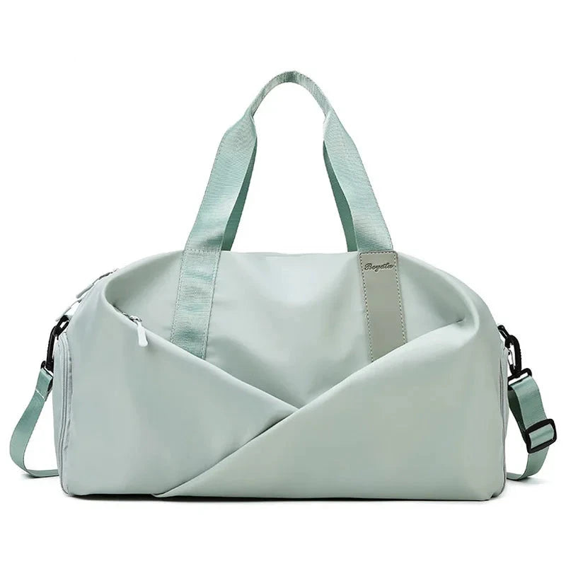 sac de voyage pour femme avec compartiment chaussures vue de face coloris vert taille L