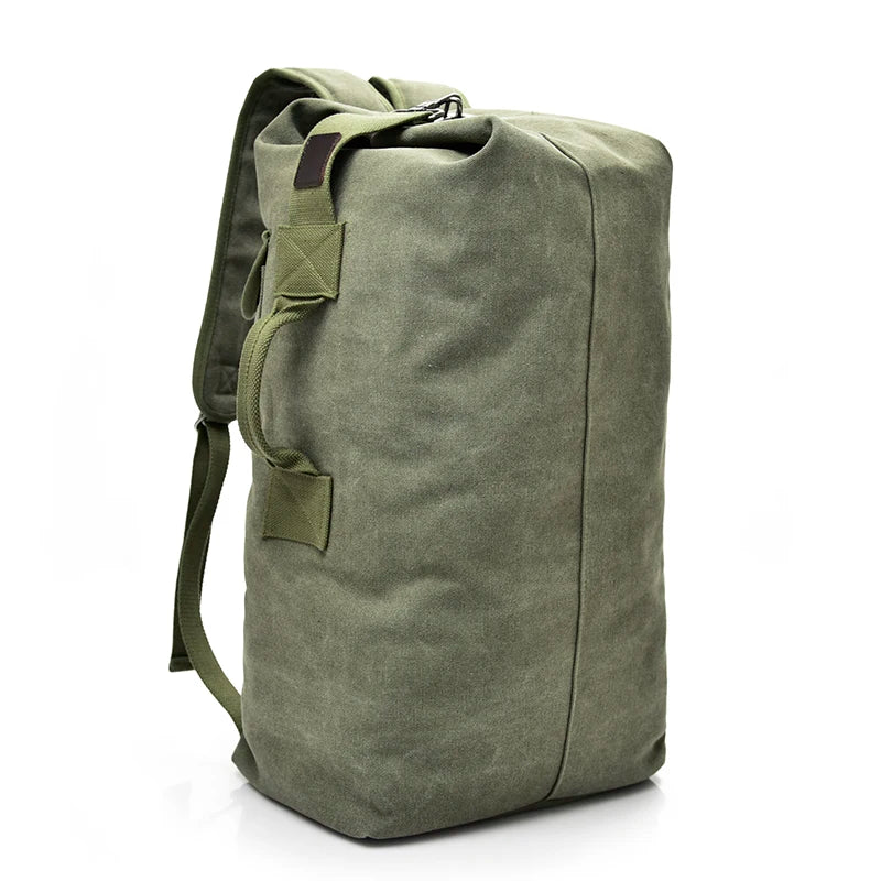 sac de voyage en toile vue de profil coloris vert militaire