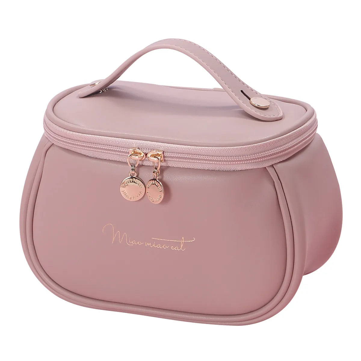 Trousse de Toilette Maquillage coloris rose sur fond blanc