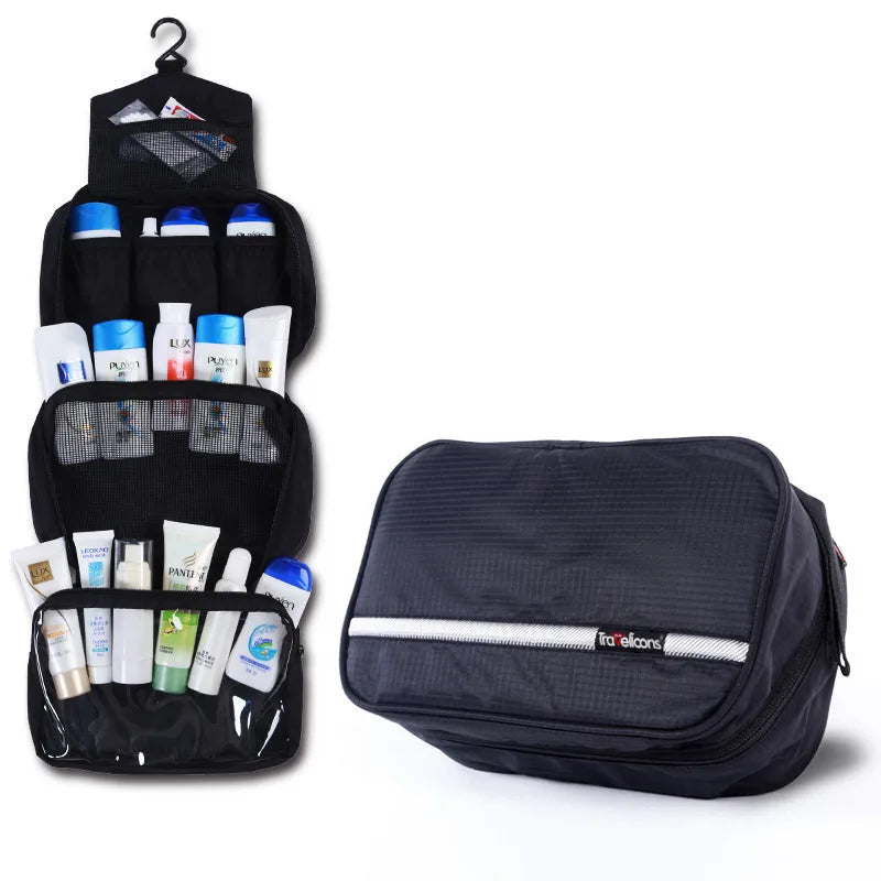 trousse de toilette pliable coloris noir