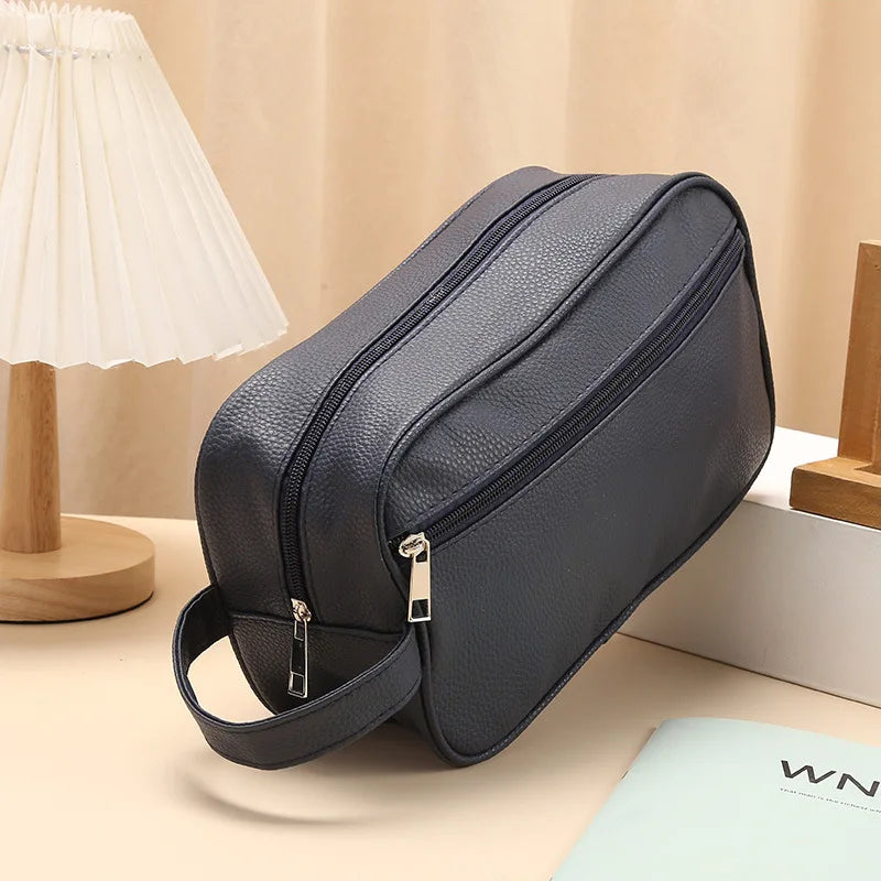 trousse de toilette vintage coloris gris anthracite