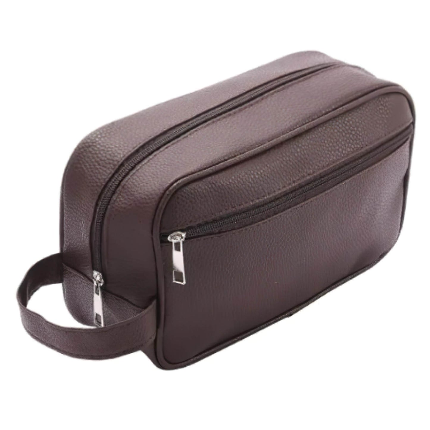 trousse de toilette vintage coloris marron