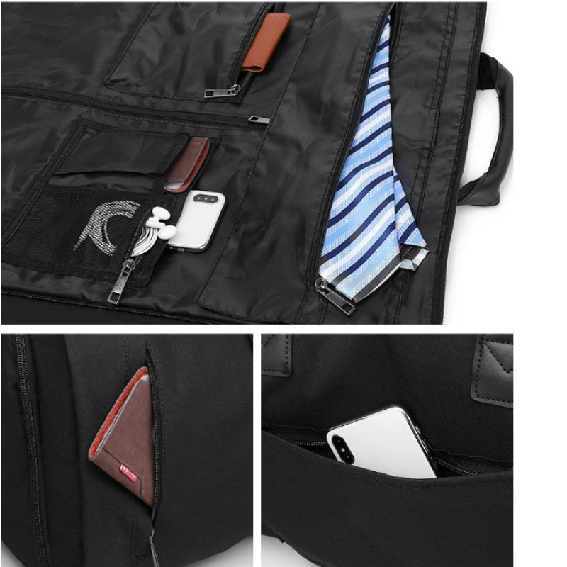 vue des poches intérieures du sac de voyage multifonction