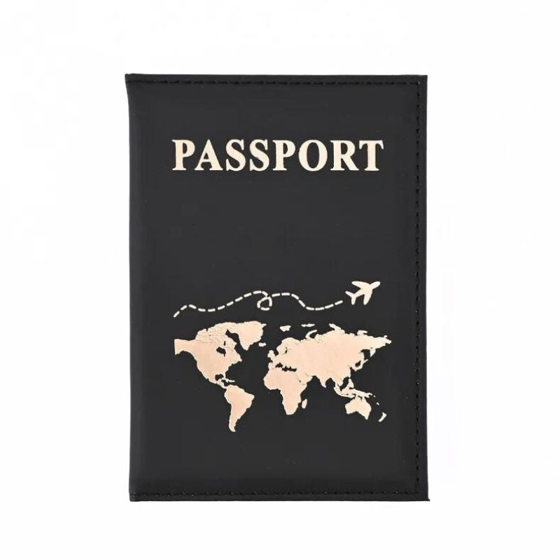 Protège passeport femme coloris noir