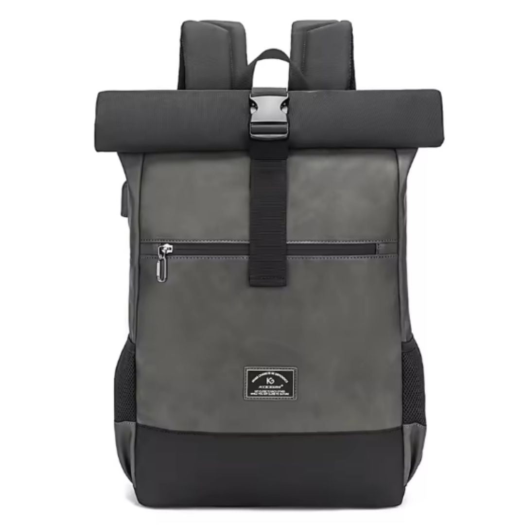 sac à dos roll top gris