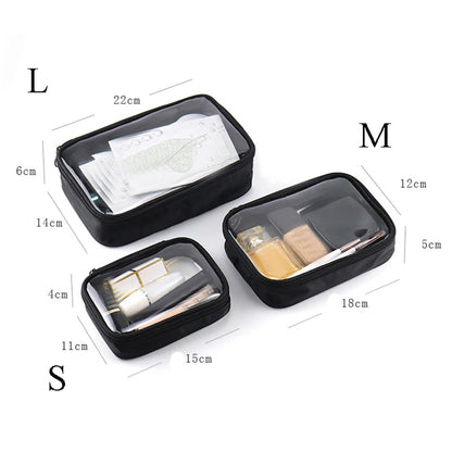 différentes tailles de la Trousse de Toilette Transparente Avion