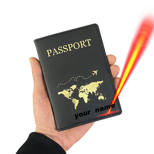 Étui Passeport Personnalisé  coloris noir