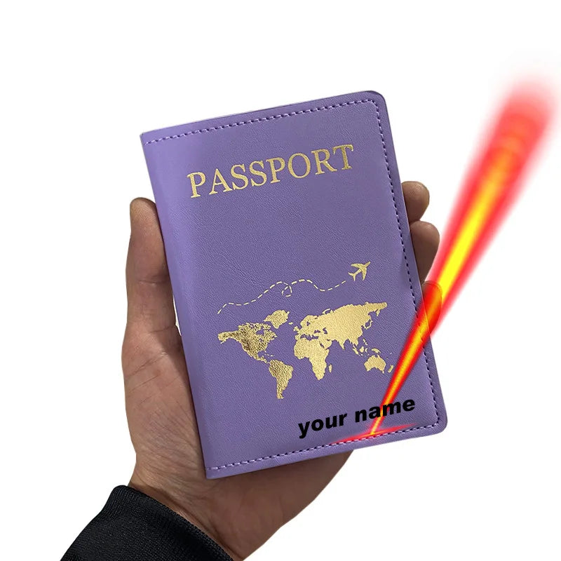 Étui Passeport Personnalisé coloris violet