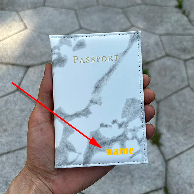 étui passeport personnalisable globe trotteur couleur grise