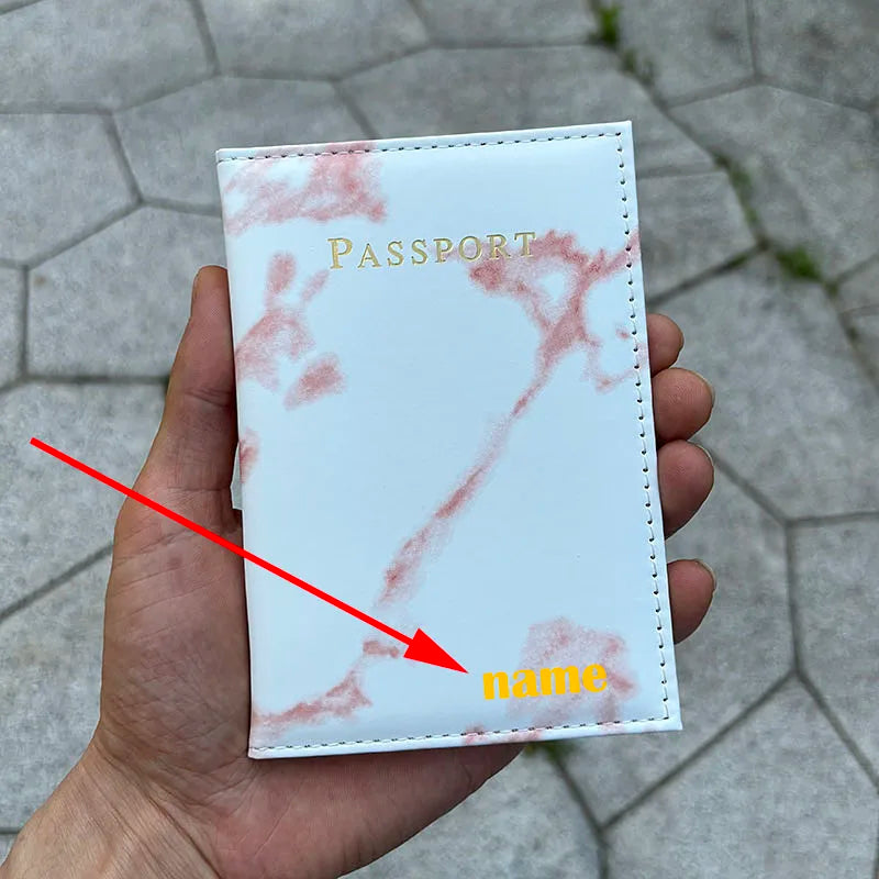 étui passeport personnalisable globe trotteur couleur rose