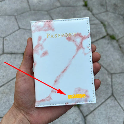 étui passeport personnalisable globe trotteur couleur rose