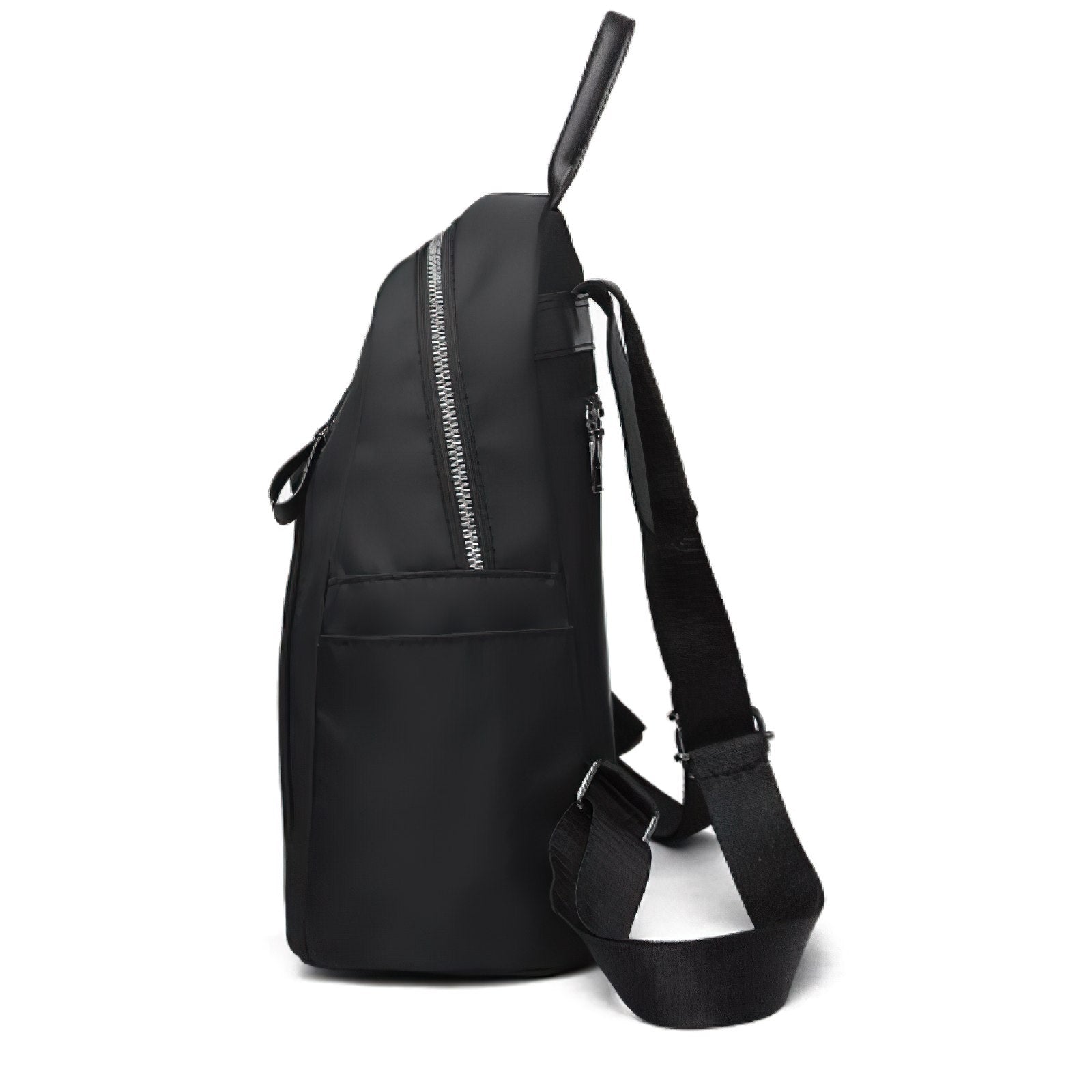 mini sac à dos noir vue de profil