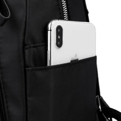 poche externe du mini sac à dos noir