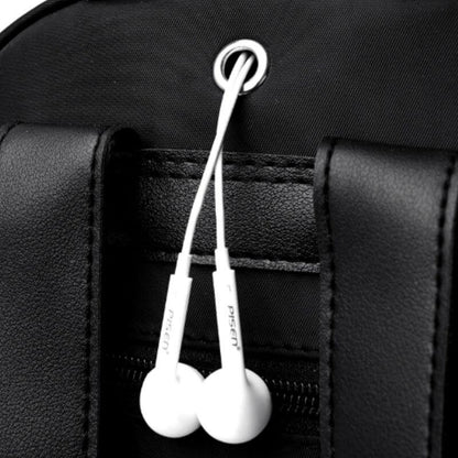 poches écouteurs du mini sac à dos noir