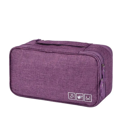 pochette de voyage pour sous vetements vue de face coloris violet