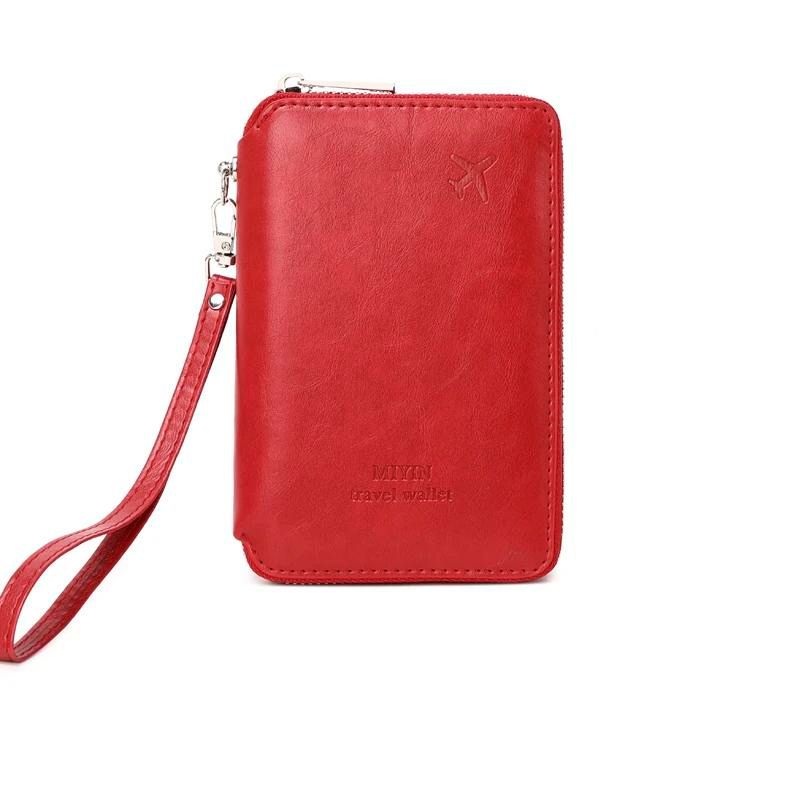 Portefeuille RFID Sécurisé pour Espèces et Cartes coloris rouge
